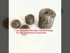 Sus 316 Maglia a maglia a maglia a forma cilindrica per ambienti ad alta temperatura