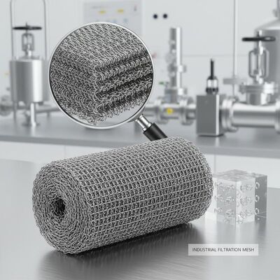 Rete metallica lavorata a maglia compressa flessibile da 20 * 60 mm che fornisce eccellente filtrazione e stabilità strutturale nelle applicazioni industriali