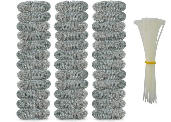 palla di pulizia di acciaio inossidabile 7.5g di 2*6cm/impianto di lavaggio d'argento della cucina del metallo