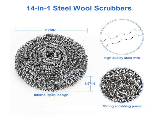 Strumento di pulizia della cucina di acciaio inossidabile della palla dell'impianto di lavaggio di Dia6*6mm 9g