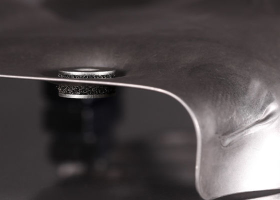 Filtro a maglia in bianco e argento resistenza agli acidi e agli alcali e campione