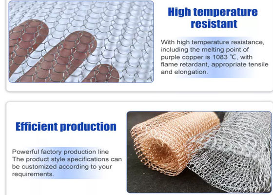 1m 1 rotolo 304 tricottato diametro di Mesh Width 300mm 0.15mm del cavo